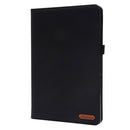 For Samsung Galaxy Tab A8 10.5 2021 Horizontal Flip Fabric PU Leather Tablet Case with Card Slots & Holder(Black)