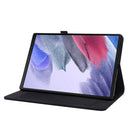 For Samsung Galaxy Tab A8 10.5 2021 Horizontal Flip Fabric PU Leather Tablet Case with Card Slots & Holder(Black)