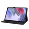 For Samsung Galaxy Tab A8 10.5 2021 Horizontal Flip Fabric PU Leather Tablet Case with Card Slots & Holder(Black)