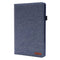 For Samsung Galaxy Tab A8 10.5 2021 Horizontal Flip Fabric PU Leather Tablet Case with Card Slots & Holder(Blue)