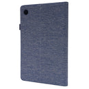For Samsung Galaxy Tab A8 10.5 2021 Horizontal Flip Fabric PU Leather Tablet Case with Card Slots & Holder(Blue)