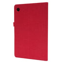 For Samsung Galaxy Tab A8 10.5 2021 Horizontal Flip Fabric PU Leather Tablet Case with Card Slots & Holder(Red)