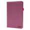 For Samsung Galaxy Tab A8 10.5 2021 Horizontal Flip Fabric PU Leather Tablet Case with Card Slots & Holder(Rose Red)