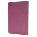 For Samsung Galaxy Tab A8 10.5 2021 Horizontal Flip Fabric PU Leather Tablet Case with Card Slots & Holder(Rose Red)