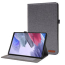 For Samsung Galaxy Tab A8 10.5 2021 Horizontal Flip Fabric PU Leather Tablet Case with Card Slots & Holder(Grey)