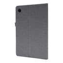 For Samsung Galaxy Tab A8 10.5 2021 Horizontal Flip Fabric PU Leather Tablet Case with Card Slots & Holder(Grey)