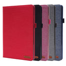 For Samsung Galaxy Tab A8 10.5 2021 Horizontal Flip Fabric PU Leather Tablet Case with Card Slots & Holder(Rose Red)