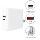 A6 PD 65W USB-C / Type-C + QC3.0 USB Laptop Adapter + 1.8m USB-C / Type-C to MagSafe 2 / T Data Cable Set for MacBook Series, US Plug