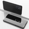 For Samsung Galaxy M52 5G Plated Mirror Horizontal Flip Leather Case with Holder(Black)