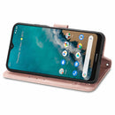 For Nokia G50 Four-leaf Clasp Embossed Leather Case with Lanyard & Card Slots & Wallet & Holder(Rose Gold)