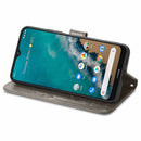 For Nokia G50 Four-leaf Clasp Embossed Leather Case with Lanyard & Card Slots & Wallet & Holder(Gray)