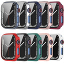 Shockproof PC Protective Case with Tempered Glass Film For Apple Watch Series 7 45mm(Transparent)