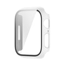 Shockproof PC Protective Case with Tempered Glass Film For Apple Watch Series 7 45mm(black)