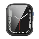 Shockproof PC Protective Case with Tempered Glass Film For Apple Watch Series 7 45mm(white)