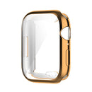 Shockproof TPU Full Protective Shell with Protective Film For Apple Watch Series 7 45mm(Rose Gold)
