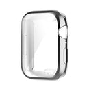 Shockproof TPU Full Protective Shell with Protective Film For Apple Watch Series 7 45mm(Silver)