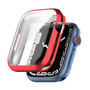 Shockproof TPU Full Protective Shell with Protective Film For Apple Watch Series 7 41mm(Transparent)