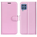 For Samsung Galaxy M22 Litchi Texture Horizontal Flip Protective Case with Holder & Card Slots & Wallet(Pink)