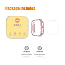 ENKAY Hat-Prince Electroplate PC Diamond Watch Case + Full Coverage Curved PET Screen Protector Film For Apple Watch Series 7 41mm(Transparent)