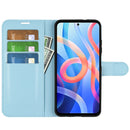 For Xiaomi Redmi Note 11 Litchi Texture Horizontal Flip Protective Case with Holder & Card Slots & Wallet(Blue)