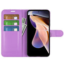 For Xiaomi Redmi Note 11 Pro / Note 11 Pro+ Litchi Texture Horizontal Flip Protective Case with Holder & Card Slots & Wallet(Purple)
