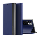 International Version For Xiaomi Redmi Note 11 Pro /Note 11 Pro+ Side Electroplated Magnetic Leather Phone Case with Holder(Blue)