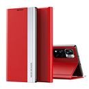 International Version For Xiaomi Redmi Note 11 Pro /Note 11 Pro+ Side Electroplated Magnetic Leather Phone Case with Holder(Red)