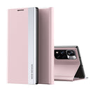 International Version For Xiaomi Redmi Note 11 Pro /Note 11 Pro+ Side Electroplated Magnetic Leather Phone Case with Holder(Pink)