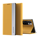 International Version For Xiaomi Redmi Note 11 Pro /Note 11 Pro+ Side Electroplated Magnetic Leather Phone Case with Holder(Yellow)