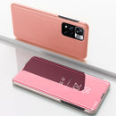 For Xiaomi Redmi Note 11 Pro Plated Mirror Kickstand Flip Leather Phone Case (Rose Gold)