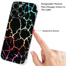 Laser Marble TPU Phone Case For iPhone 13 Pro Max(Black)