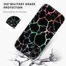 Laser Marble TPU Phone Case For iPhone 13 Pro Max(Black)
