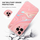 Laser Marble TPU Phone Case For iPhone 13 Pro Max(Pink)