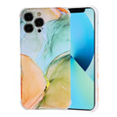 Laser Marble TPU Phone Case For iPhone 13 Pro Max(Blue)