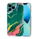 Laser Marble TPU Phone Case For iPhone 13 Pro Max(Green)
