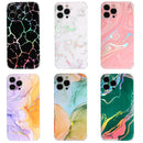 Laser Marble TPU Phone Case For iPhone 13 Pro Max(Pink)