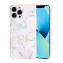 Laser Marble TPU Phone Case For iPhone 13(White)