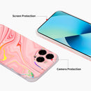 Laser Marble TPU Phone Case For iPhone 13(Pink)