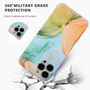 Laser Marble TPU Phone Case For iPhone 13(Blue)