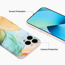 Laser Marble TPU Phone Case For iPhone 13(Blue)