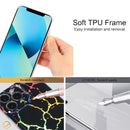 Laser Marble TPU Phone Case For iPhone 13(White)