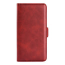 For Samsung Galaxy M22 Dual-side Magnetic Buckle Horizontal Flip Leather Case with Holder & Card Slots & Wallet(Red)
