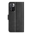 For Xiaomi Redmi Note 11 Pro / Note 11 Pro+ Dual-side Magnetic Buckle Horizontal Flip Leather Case with Holder & Card Slots & Wallet(Black)