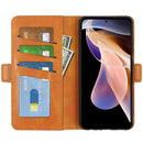 For Xiaomi Redmi Note 11 Pro / Note 11 Pro+ Dual-side Magnetic Buckle Horizontal Flip Leather Case with Holder & Card Slots & Wallet(Yellow)