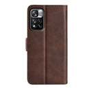 For Xiaomi Redmi Note 11 Pro / Note 11 Pro+ Dual-side Magnetic Buckle Horizontal Flip Leather Case with Holder & Card Slots & Wallet(Brown)