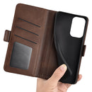 For Xiaomi Redmi Note 11 Pro / Note 11 Pro+ Dual-side Magnetic Buckle Horizontal Flip Leather Case with Holder & Card Slots & Wallet(Brown)