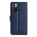 For Xiaomi Redmi Note 11 Pro / Note 11 Pro+ Dual-side Magnetic Buckle Horizontal Flip Leather Case with Holder & Card Slots & Wallet(Dark Blue)