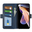 For Xiaomi Redmi Note 11 Pro / Note 11 Pro+ Dual-side Magnetic Buckle Horizontal Flip Leather Case with Holder & Card Slots & Wallet(Dark Blue)