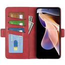 For Xiaomi Redmi Note 11 Pro / Note 11 Pro+ Dual-side Magnetic Buckle Horizontal Flip Leather Case with Holder & Card Slots & Wallet(Red)