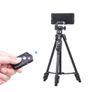 YUNTENG 6208 Aluminum Tripod Mount with Bluetooth Remote Control & 3-Way Head & Phone Clamp